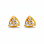 TRIA SPARK CZ GOLD STUDS- 22K JEWELLERY