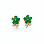 MEADOW BLOSSOM CZ GOLD STUDS- 22K JEWELLERY