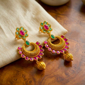 BLOOM HALO GOLD EARRINGS - 22K JEWELLERY