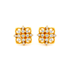 ICY DAZZLE CZ GOLD STUDS- 22K JEWELLERY