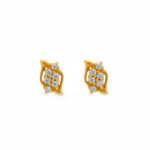 DAILY RADIANCE CZ GOLD STUDS- 22K JEWELLERY