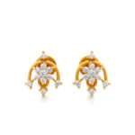 FLORAL ARCH CZ GOLD STUDS- 22K JEWELLERY