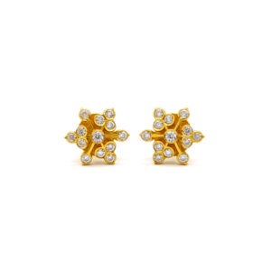 SUN FROST GOLD STUDS- 22K JEWELLERY