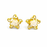SNOW BLOSSOM GOLD STUDS- 22K JEWELLERY