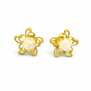 SNOW BLOSSOM GOLD STUDS- 22K JEWELLERY