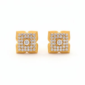 NOBLE RADIANCE CZ STUDS- 22K JEWELLERY
