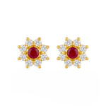 TWINKLE SPARK CZ GOLD STUDS- 22K JEWELLERY