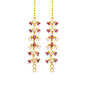 CRIMSON PEARL GOLD MATTAL - 22K JEWELLERY