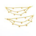 FLORA CASCADE GOLD EAR CHAIN - 22K JEWELLERY