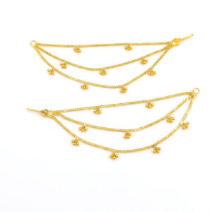 FLORA CASCADE GOLD EAR CHAIN - 22K JEWELLERY