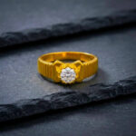VERTEX BAND MEN'S GOLD RING - 22K JEWELLERY