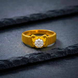 VERTEX BAND MEN'S GOLD RING - 22K JEWELLERY