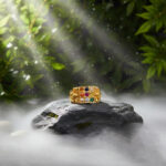 NAVARATNA AURA MEN'S GOLD RING - 22K JEWELLERY