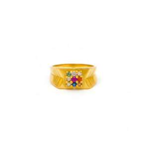 ROYAL NAVRANG MEN'S GOLD RING - 22K JEWELLERY