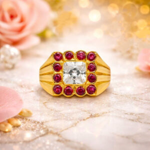 IMPERIAL SQUARE MEN'S GOLD RING - 22K JEWELLERY