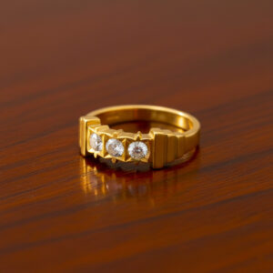 TRINITY CREST MEN'S GOLD RING - 22K JEWELLERY