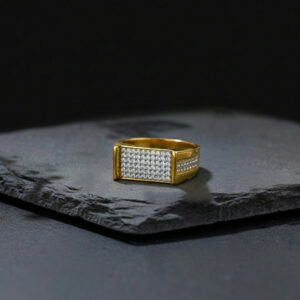 HORIZON LOOP MEN'S GOLD RING - 22K JEWELLERY