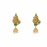 MAYURA GREEN GOLD JHUMKAS - 22K JEWELLERY