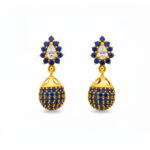ROYAL BLUE GOLD JHUMKA - 22K JEWELLERY
