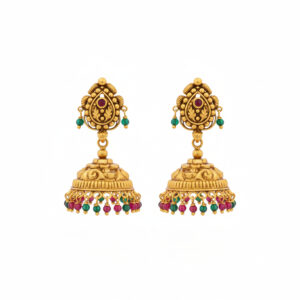 RANGIKA TEMPLE GOLD JHUMKAS- 22K JEWELLERY