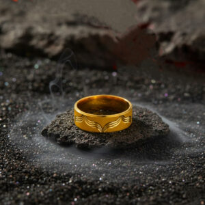 FLOWLINE ELEGANCE MEN'S GOLD RING - 22K JEWELLERY