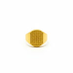 REGAL GRID MEN'S GOLD RING - 22K JEWELLERY