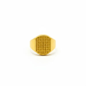 REGAL GRID MEN'S GOLD RING - 22K JEWELLERY