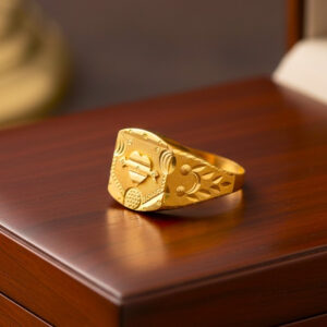 Bold Aura Men's Gold Ring - 22K Jewellery