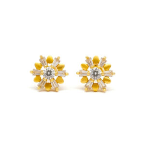 CLASSIC GOLD BLOOM STUDS- 22K JEWELLERY