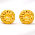 SURYA CHAKRA GOLD EARRINGS - 22K JEWELLERY