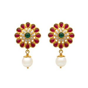 NOIR PETAL GOLD EARRINGS - 22K JEWELLERY