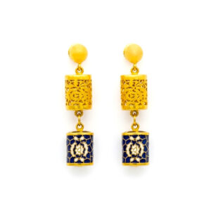 BLUE MAJESTY GOLD EARRINGS - 22K JEWELLERY