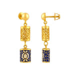 BLUE MAJESTY GOLD EARRINGS - 22K JEWELLERY