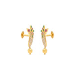 PEACOCK GRACE GOLD EARRINGS - 22K JEWELLERY
