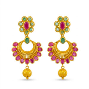 BLOOM HALO GOLD EARRINGS - 22K JEWELLERY