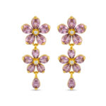 TWILIGHT BLOSSOM GOLD EARRINGS - 22K JEWELLERY