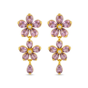 TWILIGHT BLOSSOM GOLD EARRINGS - 22K JEWELLERY