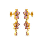 TWILIGHT BLOSSOM GOLD EARRINGS - 22K JEWELLERY