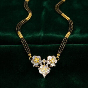 FLORAL TRINITY GOLD MANGALSUTRA- 22K JEWELLERY