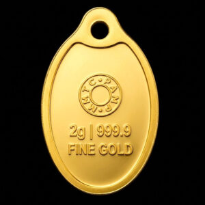 SIMHA MMTC PAMP 24K (999.9) ROSE OVAL 2GM GOLD COIN