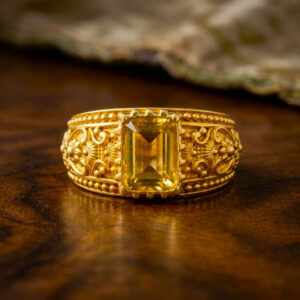 SOLAR FLARE MEN'S GOLD RING - 22K JEWELLERY