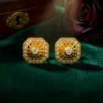 SOLAR GLEAM CZ GOLD STUDS- 22K JEWELLERY