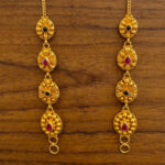 ROYAL DROP GOLD MATTAL - 22K JEWELLERY