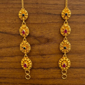 ROYAL DROP GOLD MATTAL - 22K JEWELLERY