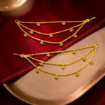 FLORA CASCADE GOLD EAR CHAIN - 22K JEWELLERY