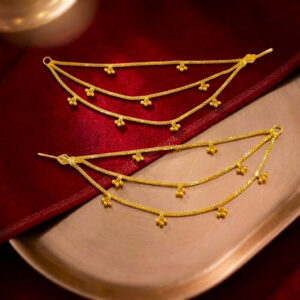 FLORA CASCADE GOLD EAR CHAIN - 22K JEWELLERY