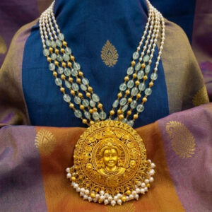 GREEN MIST GOLD NECKLACE - 22K JEWELLERY