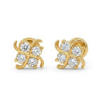 GOLDEN CLOVER SPARK STUDS - 22K JEWELLERY