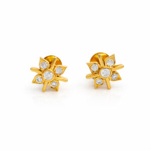 MINI SUNFLARE GOLD EARRINGS - 22K JEWELLERY