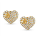 HEARTLINE ELEGANCE GOLD STUDS - 22K JEWELLERY